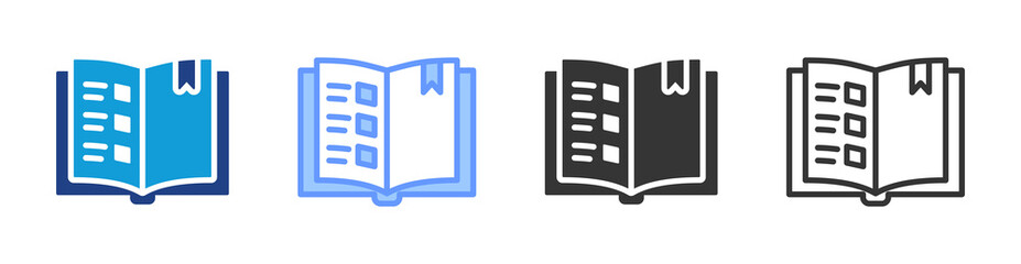 Fototapete - Index icon set multiple style collection