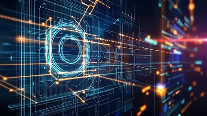 Abstract Digital Technology Network, Futuristic Background