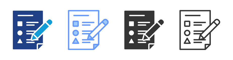 Fototapete - Evaluation Method icon set multiple style collection