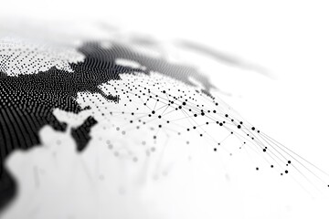 Wall Mural - Global network connection world map , Generative AI	
