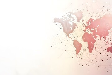 Wall Mural - Global network connection world map , Generative AI