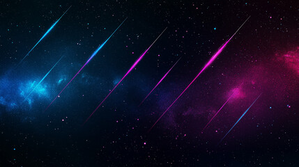 Wall Mural - celestial trails: a breathtaking view into space featuring vibrant streaks of light cutting across a