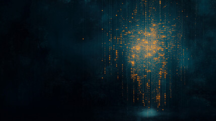 Wall Mural - cosmic dance of light and shadow: a mesmerizing celestial display of radiant particles cascades thro