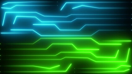 Wall Mural - abstract technology background with neon blue seamless