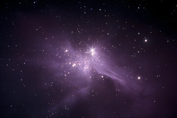 Wall Mural - Star Cluster and Nebula in Space