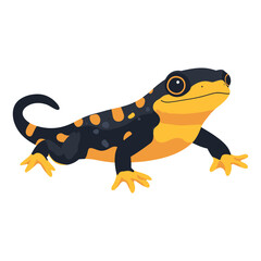 Wall Mural - illustration of fire salamander salamander amphibian wildlife vector