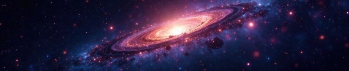 shiny starfield in dark outer space with black background , void, cosmic