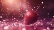 © Robet - A Single Strawberry in Motion: A Splash of Red and Pink