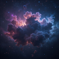 nebula gas cloud in deep outer space