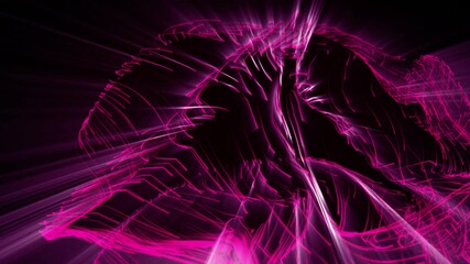 Wall Mural - abstract particle techy wave. abstract background with lines wave. 4k abstract background video for 