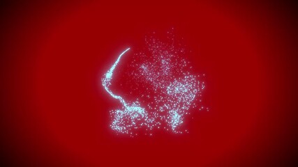 Wall Mural - abstract particle techy wave. abstract background with lines wave. 4k abstract background video for 