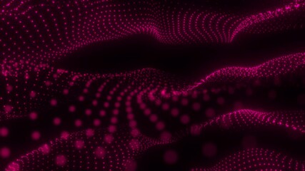 Wall Mural - abstract particle techy wave. abstract background with lines wave. 4k abstract background video for 