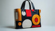 © suminah - Geometric Tote Bag in Red, Yellow, and White