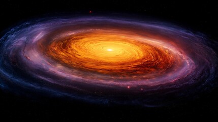 Wall Mural - Colorful space storm forming near galactic core isolated view,generative ai illustration