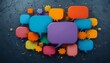 © Lias - Colorful Speech Bubbles Overlapping Communication Concept