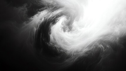 Wall Mural - grayscale abstract art depicting swirling smoke creates a moody and dramatic atmosphere perfect for 