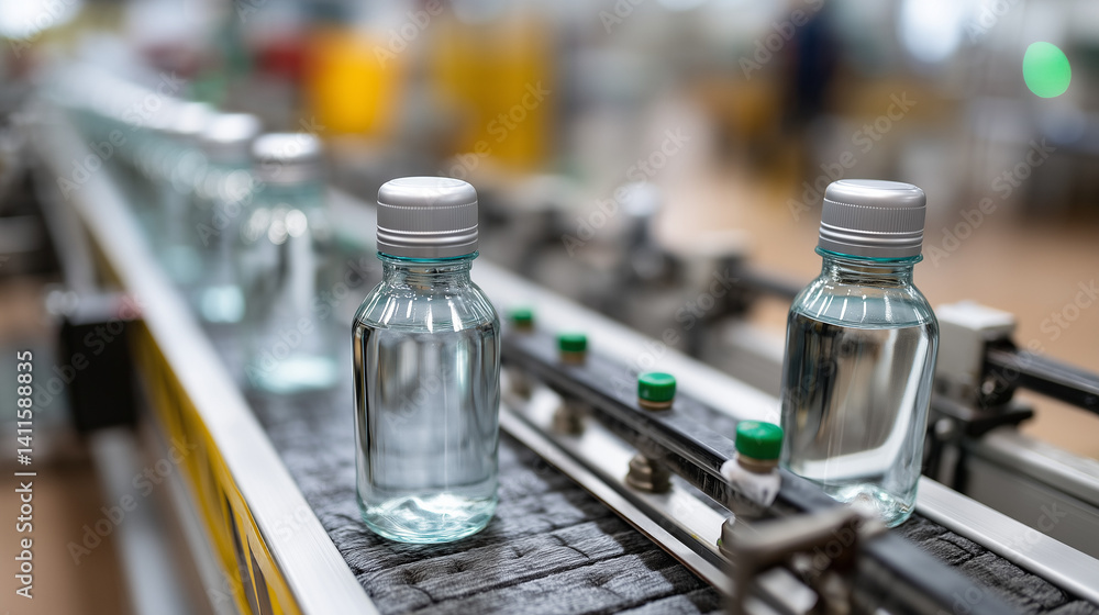 Production Line Precision: Captivating close-up of a manufacturing ...