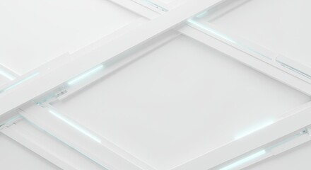 Wall Mural - abstract white geometric pattern - clean, modern design featuring intersecting white lines and subtl