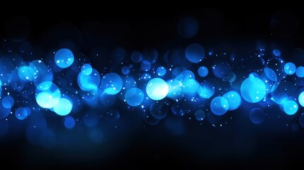 Aufkleber - Abstract blue lights bokeh effect