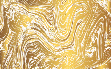 Poster - Abstract White and Gold marble background with marble texture design. Fluid, organic movement with smooth, paint-like lines with ink or acrylic flow. Luxurious golden swirl and wavy pattern