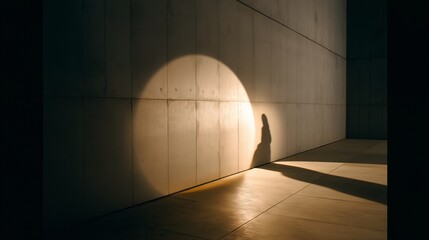 Aufkleber - Moonlight casting a perfect shadow on a concrete wall 
