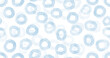 © Magdalena - Abstract Geometric Seamless Pattern.  Print With Irregular Blue Brush Circles On A White Background. Simple Endless Print Made Of Grunge Rings. Childish Painting-like Abstract Doodle Print.