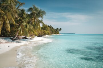 Fototapete - Tropical paradise beach scene