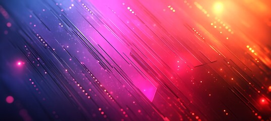 Wall Mural - a arrow with a lot of dots on it. abstract arrow with digital lines and glowing dots on a blue backg