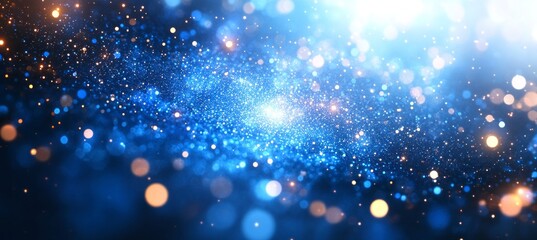 Wall Mural - a arrow with a lot of dots on it. abstract arrow with digital lines and glowing dots on a blue backg