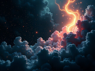 Wall Mural - bokeh, sky and clouds. magic fantasy graphic element background. For notebook, album, printing on fabric, clothes. Picture for puzzle, background for picture.