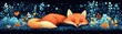 © Sukkamon - Cozy Fox Sleeping Among Colorful Flowers and Vibrant Greenery in Tranquil Nature Scene