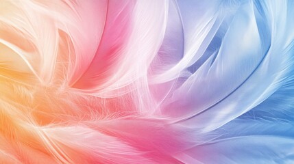 Wall Mural - abstract background featuring delicate feather pattern with soft blended colors for elegant and sere