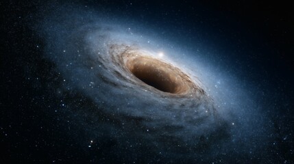 Wall Mural - spinning black hole in outer space with cosmic dust swirl