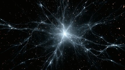 Wall Mural - white energy in deep space