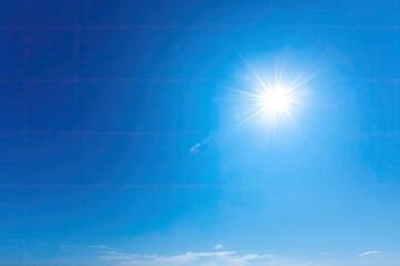 clear blue sky with sun (1)