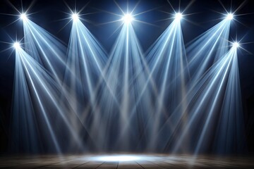 Wall Mural - spotlight beams on dark background