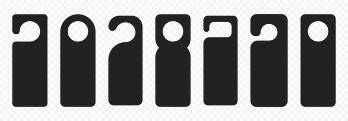 do not disturb door hanger signs of hotel room. please do not disturb hotel design black color. vect