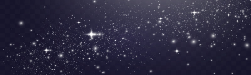 Wall Mural - bright glowing sparkles on a transparent background, resembling a starry or glittering effect