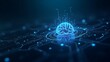 © SagorKundu - A dark background on human brain convert to artificial intelligence technology.