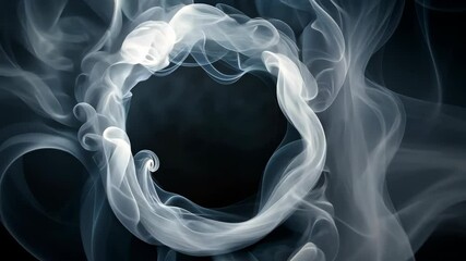 Aufkleber - Whispering Smoke A Captivating Dance of Ethereal Vapors in the Dark