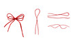 © HADI INCREDIBLE - Red string with tied bow and loops isolated on trasparent background