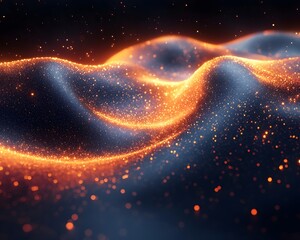 Wall Mural - symbolic convergence of luminous energy streams representing innovation and