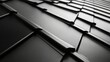 © irawan710 - Close-up view of dark gray overlapping metal roofing tiles