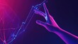 © mas - Hand interacts with digital data lines, creating a futuristic, tech-savvy visual