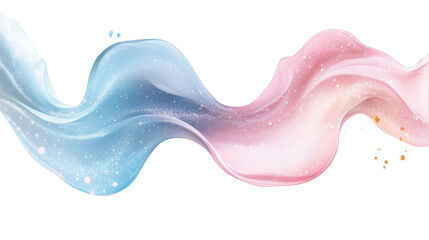Wall Mural - flowing colorful waves on a black background representing fluidity and creativity with soft pastel p