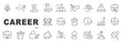 © tutti_frutti - Set of career related line icons. Business, success, arrow, goal etc. Editable stroke