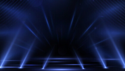 Wall Mural - a vibrant backdrop with glowing particles and curved stripes for creating luxurious backdrops, stage