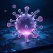 © MRSUTIN - Virus outbreak analysis laboratory digital artwork scientific research close-up microbiology study