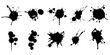 © NT clip art only - Black ink element drop and explosion splashes or painting point vector illustration SVG.
