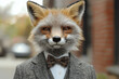 © jittam - digital fox character dressed in suit and bow tie, exuding charm and sophistication